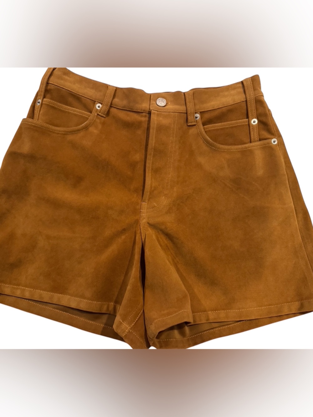 Free People NWT Dark Honey Vegan Suede Shorts